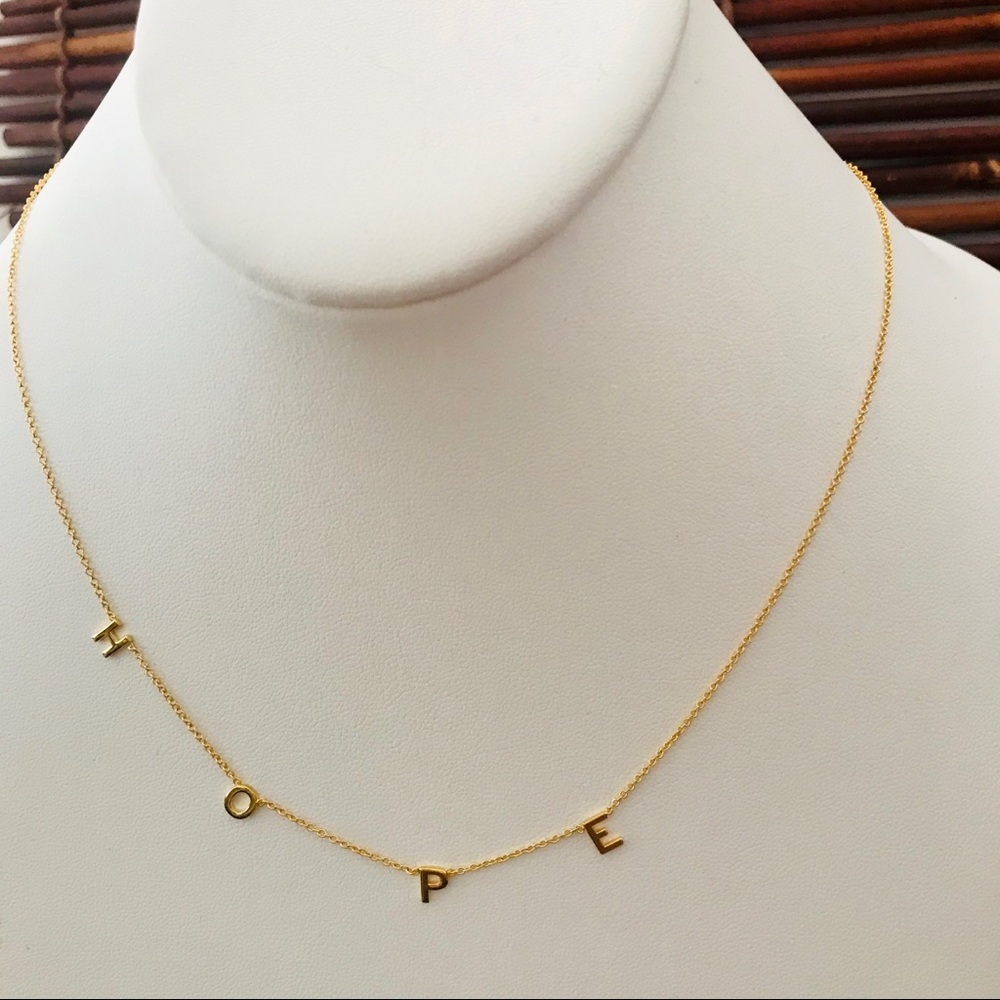Hope Necklace Gold Plated by Bychari